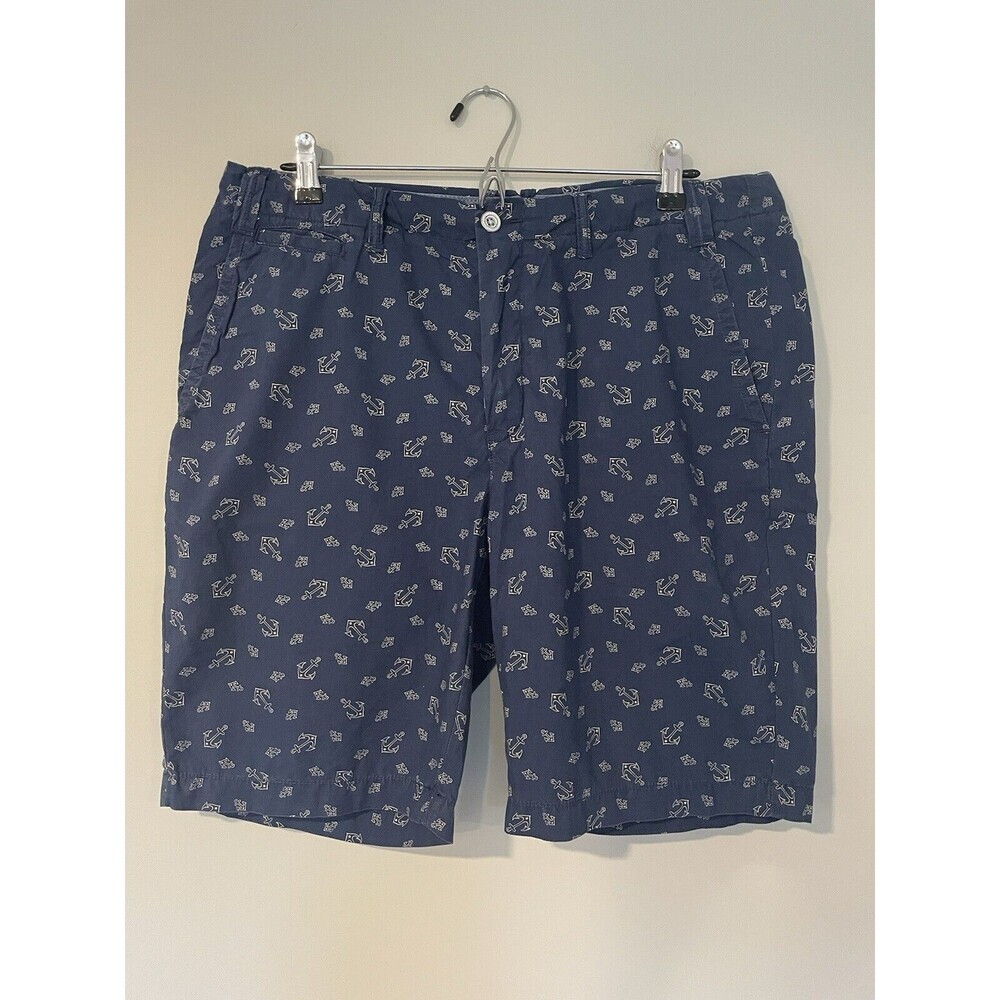Polo Ralph Lauren Men's Classic Fit Naval Tailors Chino Shorts 35 Blue Anchors